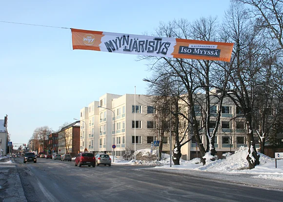 Ajotiebanderolli Rantakadulla