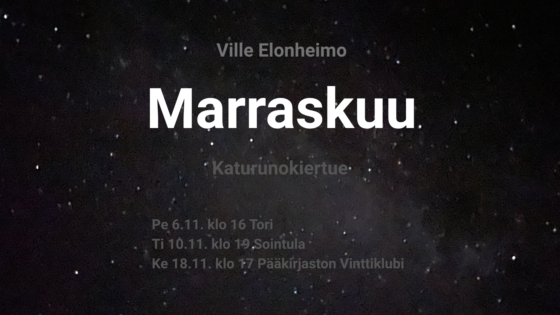 juliste marraskuu katurunokiertue